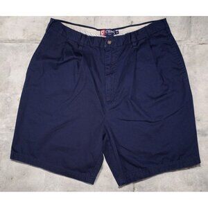 Chaps Ralph Lauren Shorts Men 36 Navy Blue Chino Classic Fit 7" Shorts